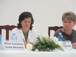 Nelly Velandia, ANMUSIC, and Ruby Castaño, Coordinación Nacional de Desplazados